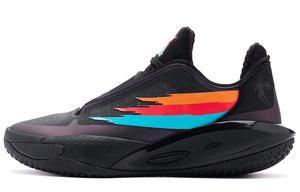 Баскетбольные кроссовки Sharp Edge RISE1.5 мужские с низким верхом, черные/сине-зеленые Qiaodan