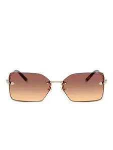 Солнцезащитные очки в безободковой оправе Tiffany & Co, золотистый