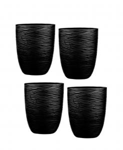 Набор из 4 бокалов для коктейля "Двойной Олд Фэшн" Artisan объемом 13,5 унций Qualia Glass, черный