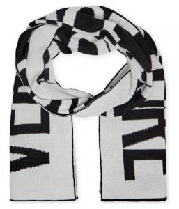 Шарф женский Versace Jeans Couture с добавлением шерсти с принтом, черный