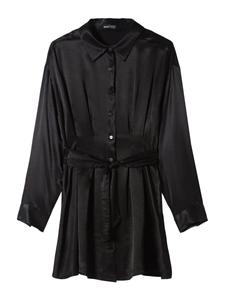 Платье-рубашка Bershka, Black