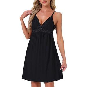 Женский бэбидолл из шифона с кружевом и тонкими бретелями Inspire Chic, Black