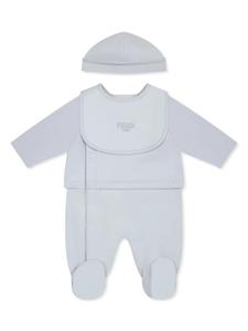 Комплект для новорожденного с вышитым логотипом Fendi Kids, синий