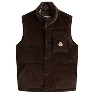 Жилет Agen vest maxi corduroy gilet Moncler, коричневый