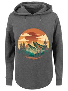 Толстовка F4NT4STIC Sonnenuntergang Berglandschaft, mottled grey