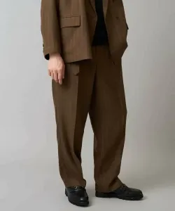 Легкие в уходе, не образующие катышки широкие брюки в елочку с поясом (эластичные, можно стирать в машине) - идеально подходят для работы в кооперативе Avv, цвет Brown