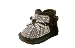 Теплые нескользящие детские туфли для младенцев и малышей MAIBUXIONG, черный