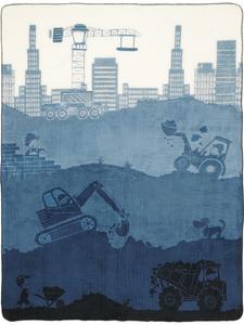 Erwin Müller Детское одеяло из смесовой хлопковой ткани синего цвета