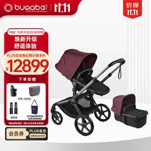 Bugaboo FOX5 Renew High Landscape Stroller, откидывающееся и сидячее положения, реверсивная детская коляска, рама Graphite Gray с сиденьем Black, Cherry Red Fox5Renew