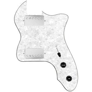920d Custom 72 Thinline Tele Loaded Pickguard с никелевыми хамбакерами Smoothie и черными ручками White Pearl