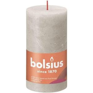 Свеча-столбик Sandy Grey Rustic Shine 13 см x 7 см Bolsius