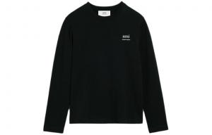 Ами Эм Длинный Рукав Футболка AMIPARIS, Черный