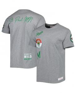 Мужская футболка Heather Grey Minnesota Wild City Collection Mitchell & Ness, серый