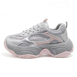 Износостойкие, дышащие, легкие, низкие, массивные женские кроссовки WARRIOR, Silver Green