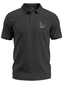 Neverless Футболка 'Polygon Wolf Sit' в темно-сером цвете