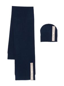 Комплект шарфов с логотипом и биркой Emporio Armani Kids, синий