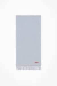 Шерстяной шарф с бахромой – узкий Acne Studios, Powder blue mélange