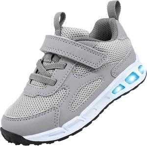 Детские кроссовки Floranate с подсветкой для мальчиков и девочек, светящиеся LED, легкие для прогулок и тенниса, для малышей и маленьких детей, серый