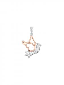 Amor Кулон с мотивом из серебра 925 пробы, покрытый родием и розовым золотом в двухцветном исполнении