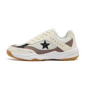 T628 Женские бадминтонные кроссовки с амортизацией и эффектом увеличения роста низкие бежево-черные дышащие, цвет Beige Black (Breathable Version)