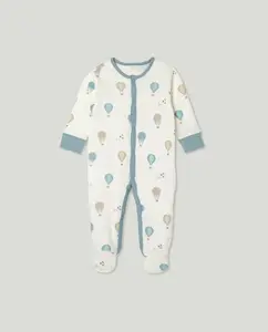 Длинный комбинезон с узором для малышей Cotton Juice, синий