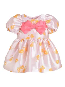 Платье с пышными рукавами Hucklebones London, розовый