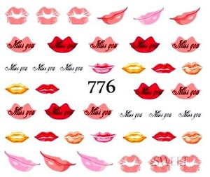 Водные наклейки для ногтей - №776, Raisin