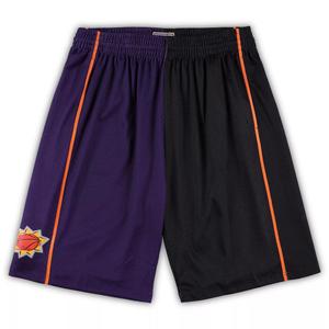 Мужские шорты Mitchell & Ness Purple/Black Phoenix Suns Big & Tall из твердой древесины, классические шорты Swingman с разрезом