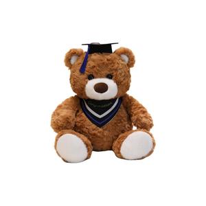 Выпускной доктор медвежонок плюшевая кукла высота 22см/32см XIAOCAIXIONG, синий/белый