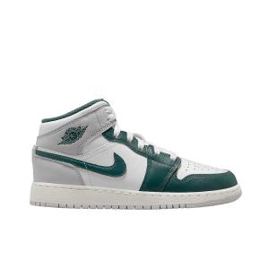 Кроссовки Air Jordan 1 Mid SE GS, цвет White/Oxidized Green-Sail-Neutral Grey