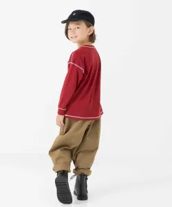 Футболка с длинными рукавами, подобранная по цвету к принту Chil2, цвет Wine Red