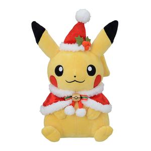 Плюшевая куколка Pikachu из рождественской коллекции высотой 34 см Pokemon