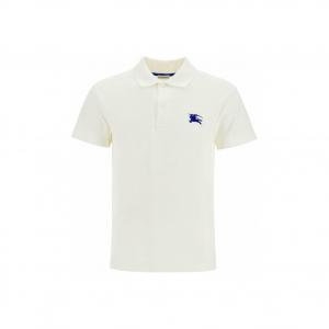 Поло с вышивкой Equestrian Knight Burberry, белый
