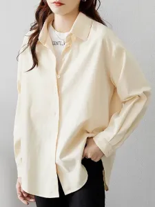 Простая рубашка со складками на спине. Женская рубашка Doux Belle, цвет Beige