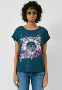 Футболка с принтом Qs, Tiefblau