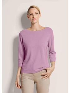 MADELEINE Кашемировый свитер с вырезом-лодочкой сиреневого цвета