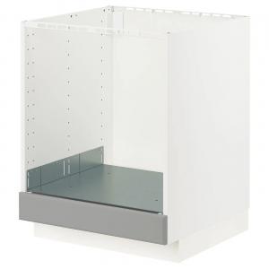 Нижний шкаф для духовки METOD/MAXIMERA IKEA, 60x60x70 см, цвет white/bodbyn grey