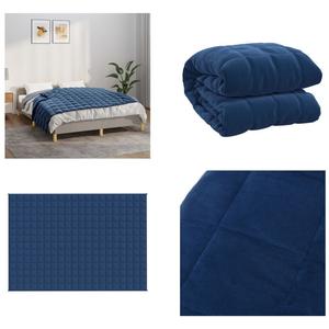 VidaXL Утяжеленное одеяло синее 137x200 см 6 кг Ткань - Утяжеленное одеяло - Утяжеленные одеяла - Утяжеленное одеяло - Одеяло, синий