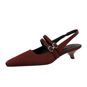 YAFEI XUANYU Женские туфли на высоком каблуке бордовые, цвет Burgundy