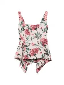 Корсетный топ из жаккарда с баской Marques'Almeida, розовый