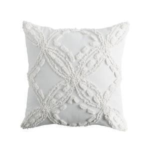 Декоративная подушка из синели Peri Metallic, цвет Ivory