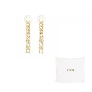 DIOR Золотые металлические серьги для женщин Gold