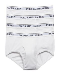 Хлопковые трусы с поясом и логотипом Polo Ralph Lauren, упаковка из 4 шт, белый