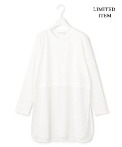 Прозрачный трикотажный топ из комбинированной ткани