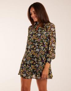 Свободное платье с высоким воротником Blue Vanilla, мультиколор