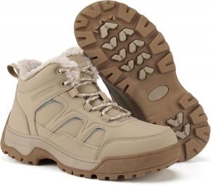 Зимние ботинки MAIZUN для женщин, теплые, противоскользящие, для походов, с искусственным мехом, уличные ботильоны, Camel