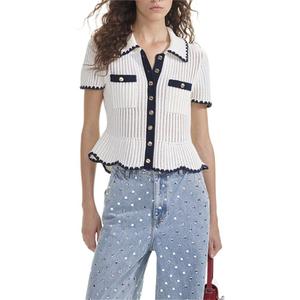 Self-Portrait Вязаный свитер Женский Слоновая кость Белый