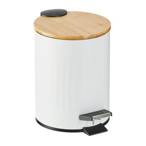 Бак с педалью Relaxdays, белый