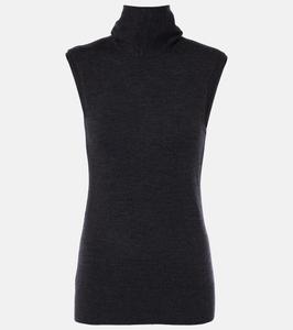 Свитер с поясом из смесовой шерсти Toteme, Dark Grey Melange