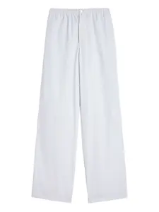 Хлопковые брюки на эластичном поясе Jil Sander, белый